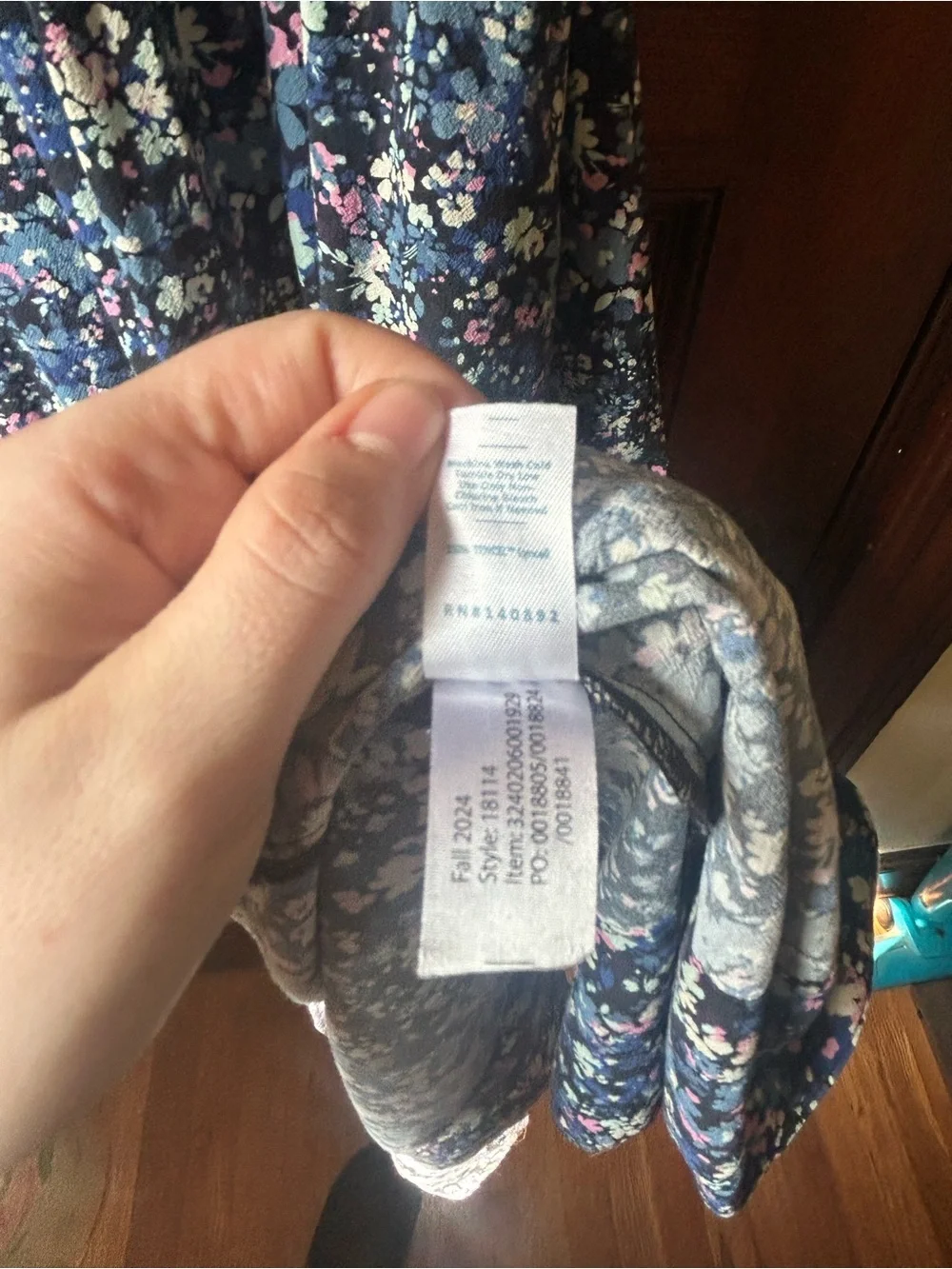 Marine Layer Charlotte Midi Dress Flutter Sleeve Medium Peek-a-boo back Floral - Picture 12 of 12